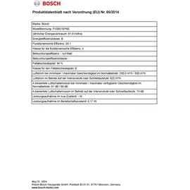 Bosch Serie 4 PVS601GA6 Induktionskochfeld mit Kochfeldabzug Autark PVS601B16E HEZ9VDSB4