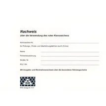 RNK Nachweisheft für rote Kennzeichen A5 quer