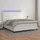 vidaXL Boxspringbett mit Matratze & LED Weiß 160x200 cm Kunstleder
