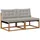 vidaXL Outdoor Mittelsofa 2-tlg. grau