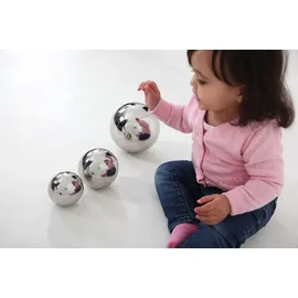 Eduplay 110306 Sensorik Spielekugeln Ø 6, Ø 8, Ø 10, Ø 15 cm, silber, 4-teilig (1 Set)