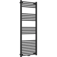 neu.haus Handtuchheizkörper Voss 600 x 1400 mm 655 W schwarz Mittelventil