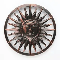 Haushalt International HI 70330 Wandbild Sonne 40cm mit 12 LEDs und Akku