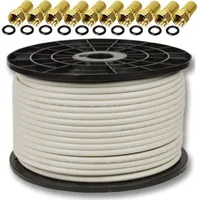 PremiumX DELUXE PRO Koaxial Kabel 5-Fach geschirmt, reines Kupfer