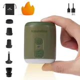 Naturehike Wind-Mini 1600 mAh USB-C wiederaufladbare Luftpumpe Mini-Luftpumpe mit Licht Tragbare elektrische Luftpumpe akku Grün