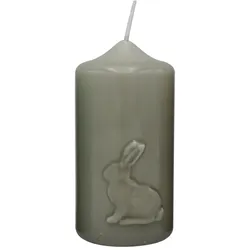 Kopschitz Kerzen Kerze Ostern "Hase" Antikgrün gelackt 120 x Ø 60 mm