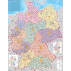 FRANKEN Kartentafel PLZ Deutschland KA445P 98x138cm pinnbar