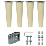 Prima-Online Möbelfuß Holzfüße gerade oder schräg Buche Schrank Beine Kegel [8-45cm] 15 cm