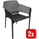 Nardi Net Stapelsessel 60,5 x 58,5 x 80 cm anthrazit