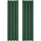 Deconovo Single Blackout Curtains Thermo-Verdunkelungsvorhänge für Schlafzimmer, Polyester, 140 x 260, 2