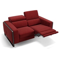 Sofanella 2-Sitzer Stoff Manzano, Relaxsofa, Designsofa, Designer Couch, Italienisches Sofa, 2er Sofa rot