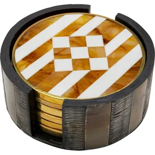 KARE DESIGN Untersetzer Nature 6tlg. Messing Gold