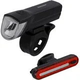 Fischer FAHRRAD Fahrradbeleuchtung Set STOP-30/15 LED Schwarz