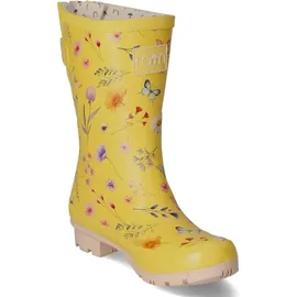 rajn Damen Gummistiefel Butterfly Gelb Synthetik, Größe:41, Farbauswahl:gelb-Kombi - 41 EU