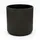 Amazon Basics Rund, Geriffeltes Keramik-Pflanzgefäß, 20.3 cm, Schwarz