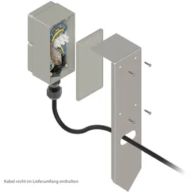 ledscom.de Steckdosensäule PIWI Edelstahl 30 cm 2 St.