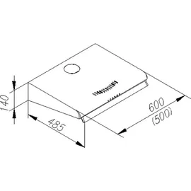 Amica UH 17111-3 E Unterhaube 60 cm