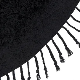 Beliani Bitlis Shaggyteppich 140 x 140 cm Schwarz