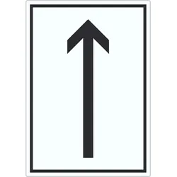 HB-Druck Richtungspfeil hoch Aufkleber hochkant schwarz weiss Pfeil A8 (52x74mm)