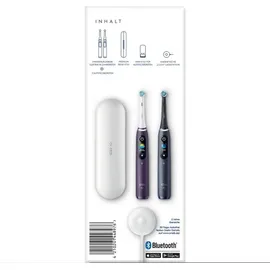 Oral-B iO Series 8 violet ametrine + 2. Handstück black onyx + Aufsteckbürste 3 St.