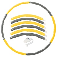 Sport-Tec Hula Hoop Reifen, ø 100 cm, 1,5 kg, inkl. Maßband Power Fitnessreifen Hulahoop zur Gewichtsreduktion, Gelb