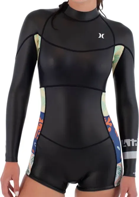 HURLEY AIR 2MM BACK ZIP LS Shorty 2026 black skin - 10