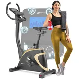 Hop-Sport Heimtrainer HS-005H Host Ergometer elektrisch Fitnessbike Computer - Gold - Gold/Schwarz