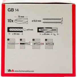 Fischer Gasbetondübel GB 14 10 Stück