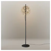 S.luce Stehlampe Atom LED-Stehleuchte aus Metall mit Touchdimmer Gold,