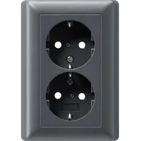Gira 078328 Doppel-SCHUKO KS System 55 Anthrazit
