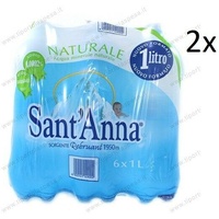 Sant'Anna Acqua Minerale Naturale Natürliches Mineralwasser wenig Natrium 12x1Lt