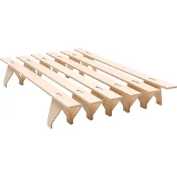 Futonbett TOJO "lieg", beige (natur), B:113cm H:27cm L:195cm, Betten, reduziertes Design, in mehreren Breiten, erweiterbar zum Familienbett