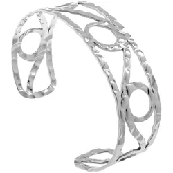 Armspange JOBO, silber (edelstahlfarben), Armbänder, Damen, Edelstahl, Armspange, aus Edelstahl