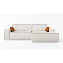 mebloland Ecksofa TOR mit Schlaffunktion. Farbe: Silver. - Hellgrau