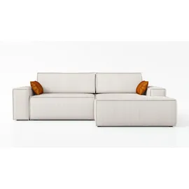 mebloland Ecksofa TOR mit Schlaffunktion. Farbe: Silver. - Hellgrau