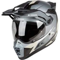 Klim Krios Pro Charger, Endurohelm - Matt Grau/Hellgrau/Dunkelgrau - XXL