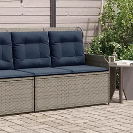 vidaXL Gartenbank 1-tlg 220 x 60 x 85 cm Grau/Marineblau