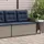 vidaXL Gartenbank 1-tlg 220 x 60 x 85 cm Grau/Marineblau