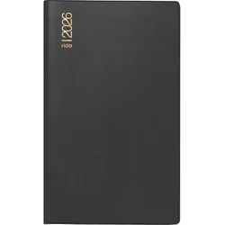 Rido Taschenkalender M-planer 8,7x15,3cm 1 Monat/2 Seiten Kunststoff schwarz 2026