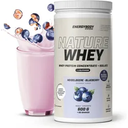 Nature Whey Heidelbeere. Eiweißshake ohne künstliche Verdickungsmittel. 600 g EINHEITSFARBE 600g