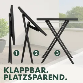 Brubaker Bergamo Beistelltisch 58 x 58 x 71 cm Grau/Schwarz