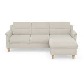 sit&more Ecksofa SIT & MORE "Farö L-Form", beige (creme), B:234cm H:90cm T:168cm, Sofas, Ecksofa, inklusive Federkern, wahlweise mit Bettfunktion und Bettkasten