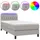 vidaXL Boxspringbett 90 x 200 cm Hellgrau