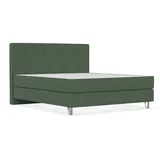 BRUNO Boxspringbett Premium 200x200cm in Grün | Matratzen-Härtegrad: Links H3 / Rechts H3 | mehrfach ausgezeichnet in Design & Qualität