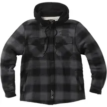 West Coast Choppers Hell Bent Flannel Kapuzenjacke - Charcoal / Black - 3XL