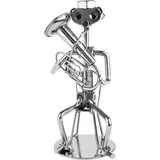 Brubaker Schraubenmännchen Musiker mit Tuba - Handarbeit Eisenfigur Metallmännchen Tubaspieler - Metallfigur Blasmusiker - Metall Dekoration - Geschenk für Tubisten