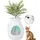 Costway Katzentoilette Blumentopf-Stil 63 L Weiß