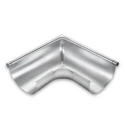 Rinnenwinkel Grömo Außeneck 90°, halbrund, Aluminium, verschiedenen Größen (Ausführung: Nenngröße 280. Ø 127mm)