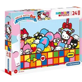 CLEMENTONI Puzzle maxi 24 elementy. Supercolor. Hello Kity