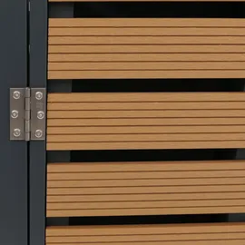 Mendler Mülltonnenverkleidung HWC-K14 124 x 134 x 84 cm teak-optik
